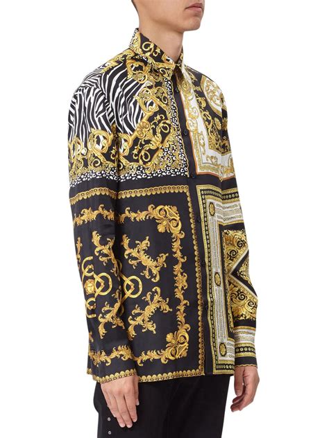 cheap versace mens shirts|versace collection men shirt sale.